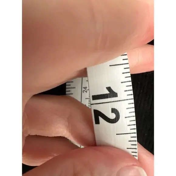 Universal Thread Pants Womens 8 29 Black Corduroy Relaxed Wide Leg Stretch High - Picture 10 of 10